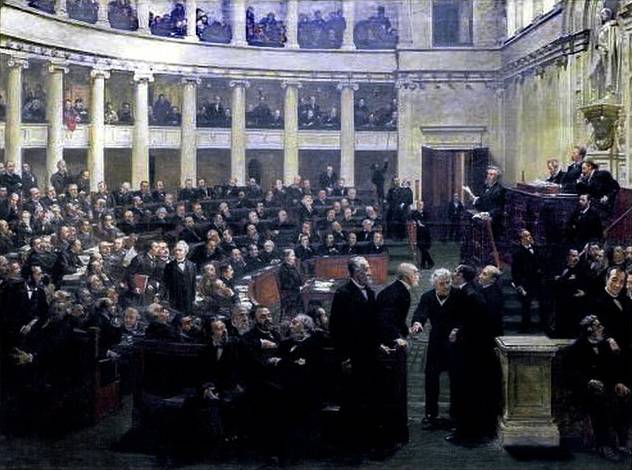 &quot;La Chambre des representants en reunion&quot; (1880)