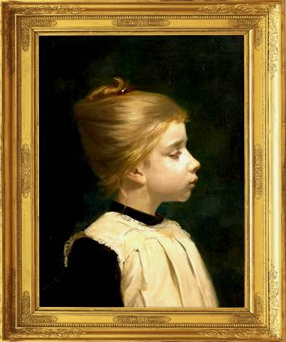 Jeune fille de profil