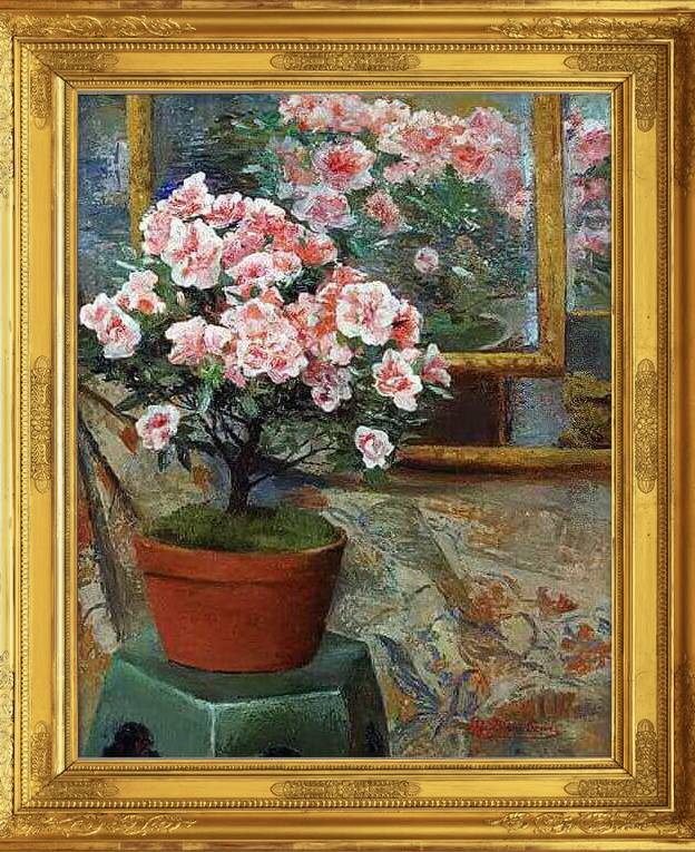 Nature morte aux fleurs et miroir